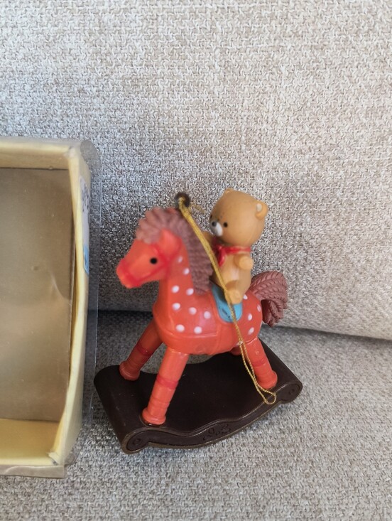 The Bronson Mfg. Co. Other - Vintage Bronson Christmas Greeting Collectible Ornament Bear Rocking Horse New